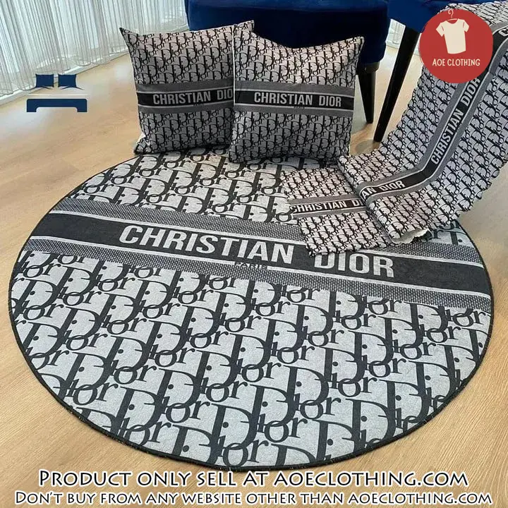 Christian dior paris luxury brand fashion round rug carpet home decor special gift aoe1512092